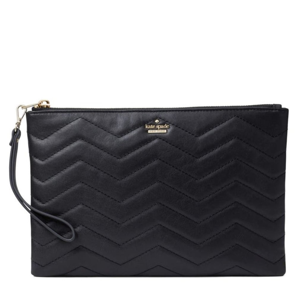 NWT Kate Spade Reese Park Black Finley Wristlet